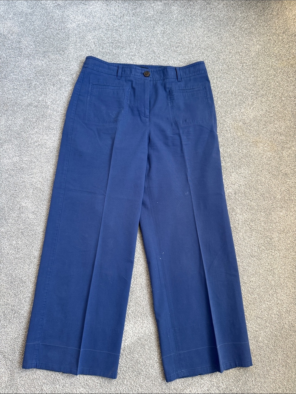 Classic Women's Navy Wide-Leg Pants